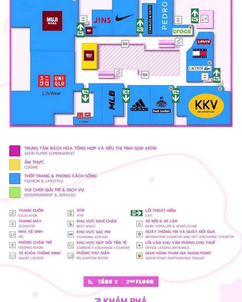 AEON Mall Da Nang 2nd Floor Map