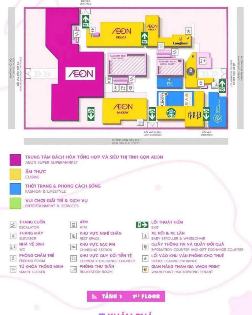 AEON Mall Da Nang 1st Floor Map